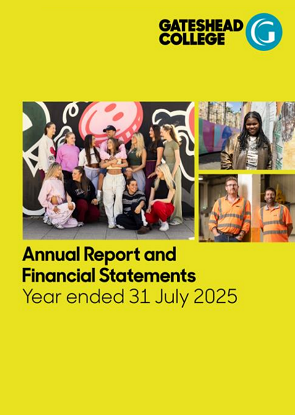 Gateshead College Annual Financial Statement 2025 cover