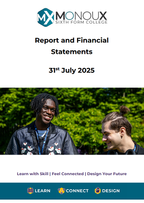 Monoux Sixth Form College Annual Financial Statement 2025 cover