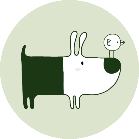 Dog and Bird Logo