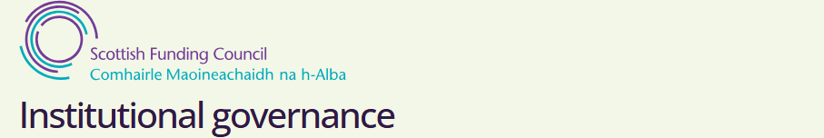 Scottish Funding Council Institutional Governance header